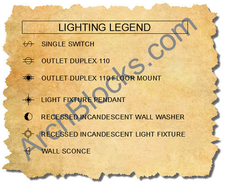 ArchBlocks CAD Lighting Plan Symbols - Starter Kit