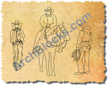 ArchBlocks CAD Cowboys Cowgirls