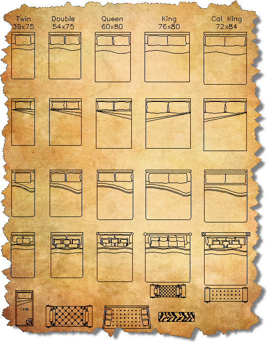 ArchBlocks AutoCAD Bed Block Symbols