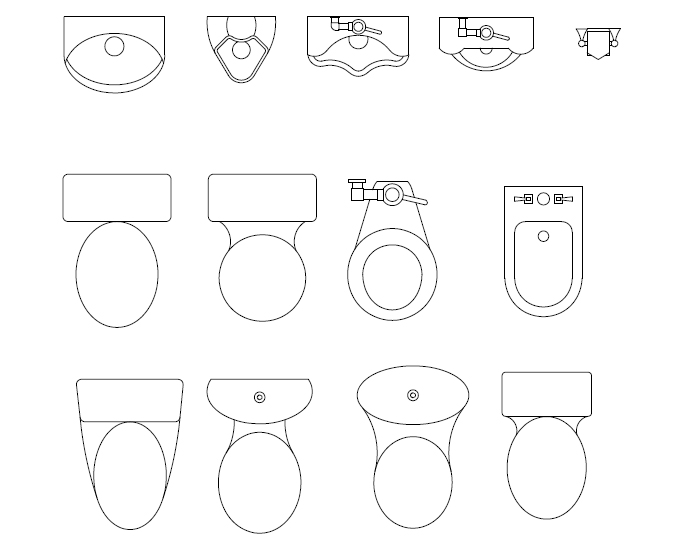 Toilet Symbol Blueprint