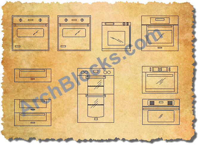 AutoCAD Oven Block Symbols
