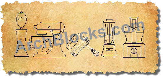 AutoCAD Coffee Maker Block Symbols