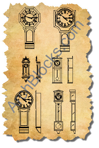 CAD symbols for wall clocks-03