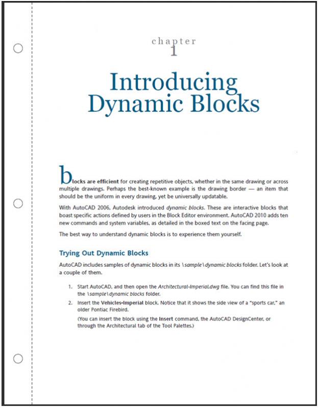Chapter 1 Preview - Tailoring Dynamic Blocks AutoCAD 2010