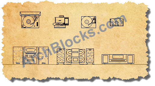 AutoCAD Drawings Blocks Stereo Systems