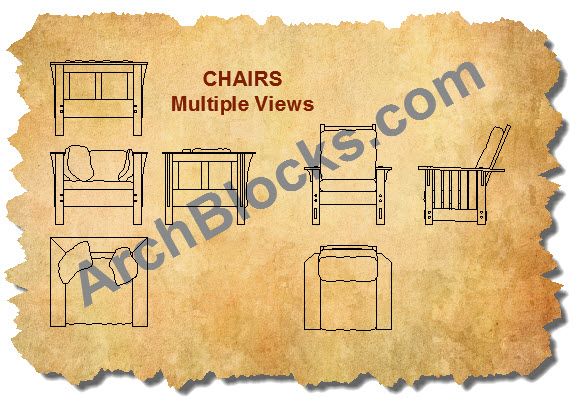 Craftsman Mission Chair CAD Symbols