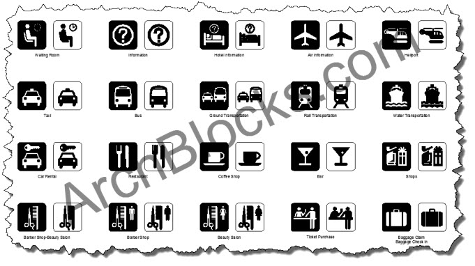 Way Finder Symbols CAD Blocks-2