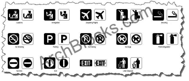 Way Finder Symbols CAD Blocks-4
