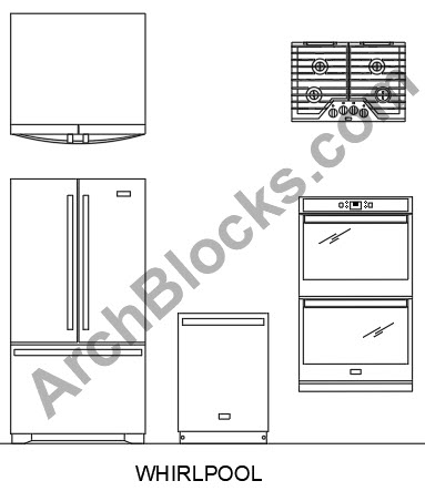 AutoCAD Kitchen Appliance Set-01