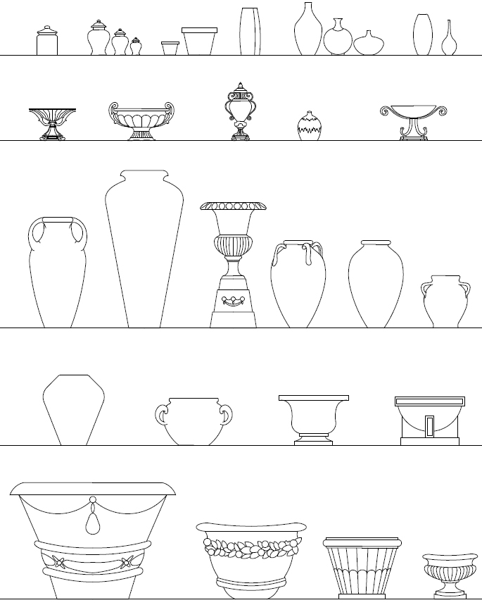 AutoCAD Pots and Vases