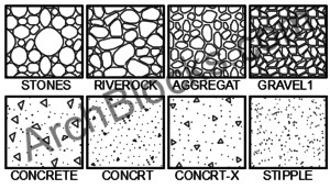 ArchBlocks Rock Gravel Concrete Hatch Patterns