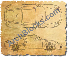 ArchBlocks Porsche Cayman CAD Symbols