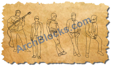 CAD Blocks of Men in Elevation View