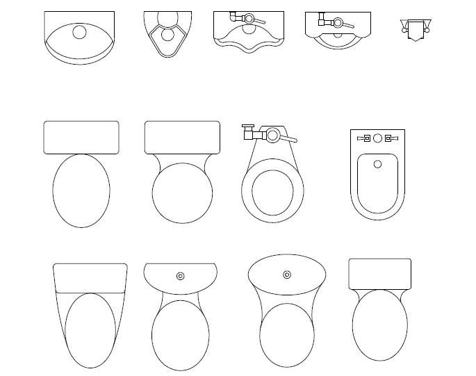 ArchBlocks AutoCAD Toilet Block Symbols