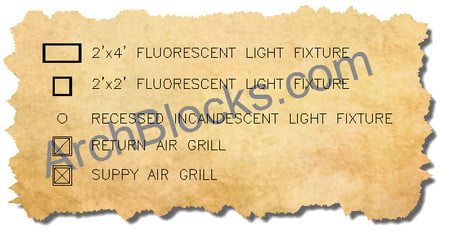 AutoCAD Reflected Ceiling Plan Symbols