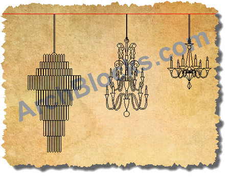 ArchBlocks Chandeliers CAD Symbols