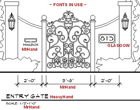 architectural fonts for autocad architecture