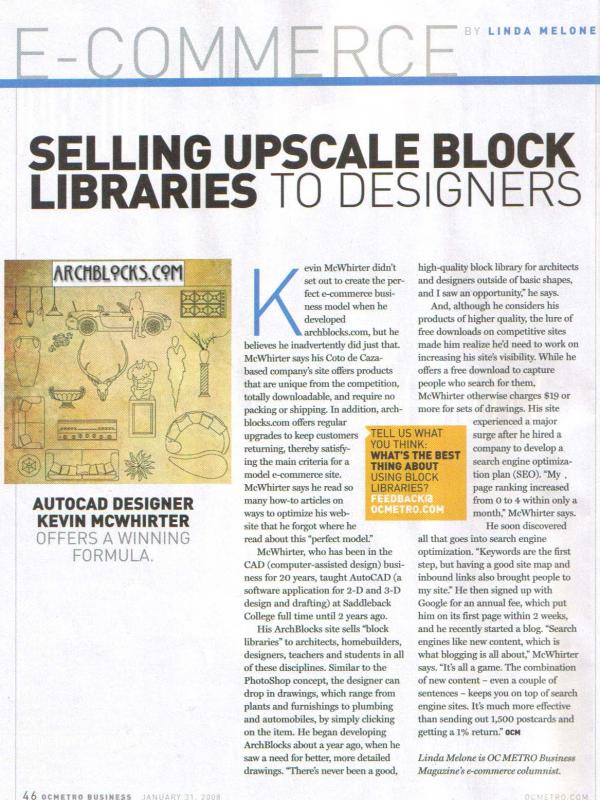 Selling Upscale Block Libraries to Designers Article