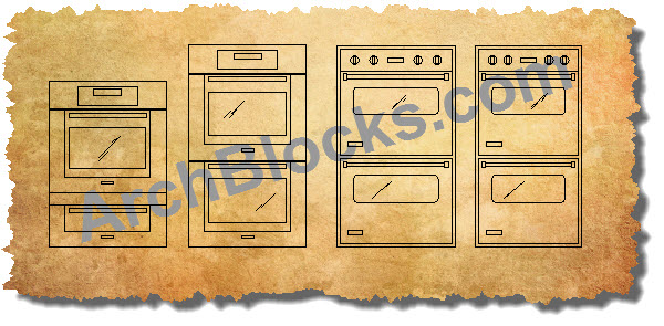 CAD Symbol AutoCAD Blocks Kitchen Oven