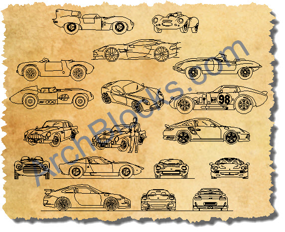 AutoCAD Sports Cars Symbols