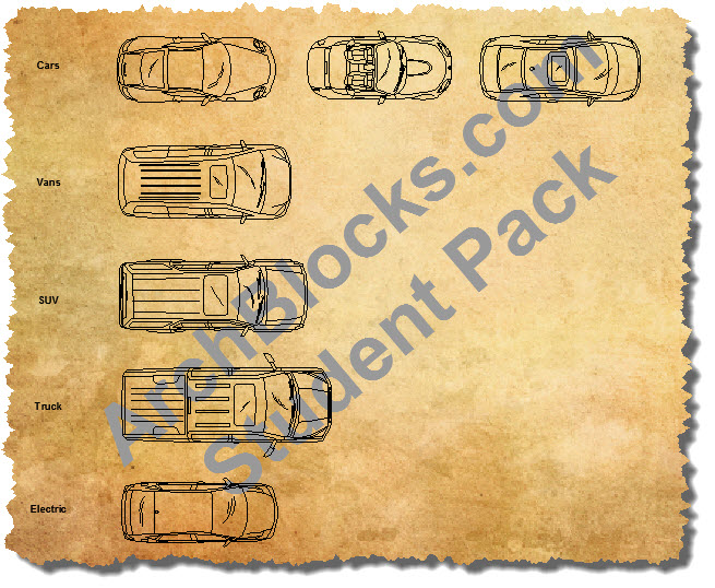 Cars Trucks AutoCAD Symbols Student Discount