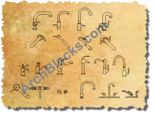 AutoCAD Blocks Faucets