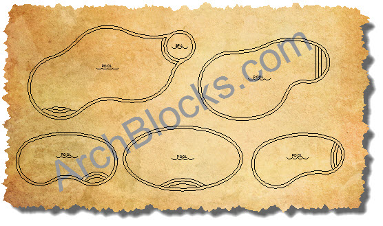 Kidney Bean CAD Pool Drawing