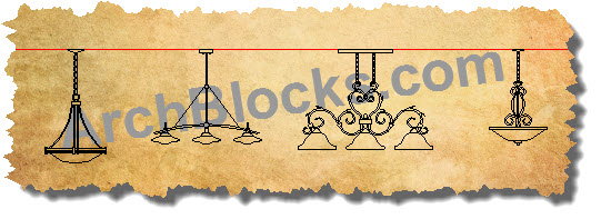 CAD Chandeleir Symbols