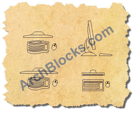 AutoCAD Compter Symbols Plan View