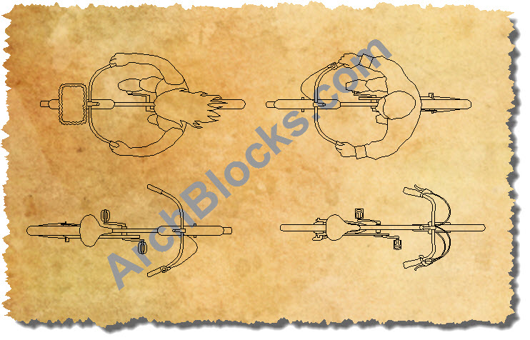 CAD Blocks Racing Road Bikes