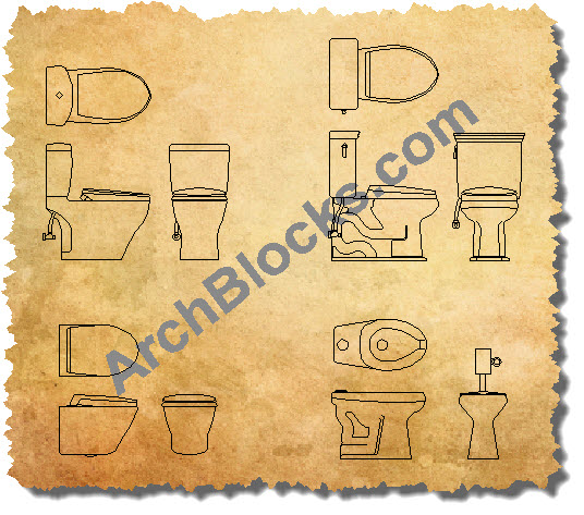 AutoCAD Toilet Blocks 02