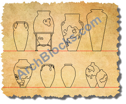 CAD Drawings Vases Pots