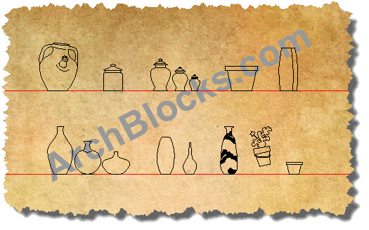 Vases Pots CAD Symbols