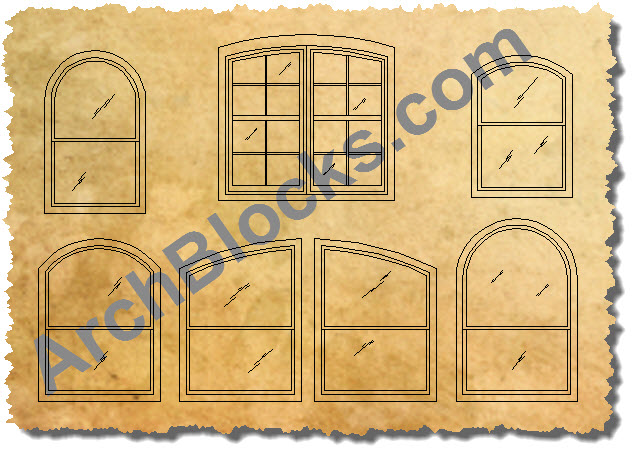 AutoCAD Custom Arched Window Symbols