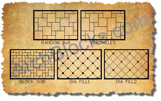 Marble tiles hatch cad tool