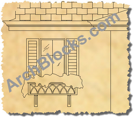 AutoCAD Drawing Elevation Planter Box Symbols