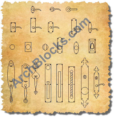 AutoCAD Door Hardware Blocks Symbols