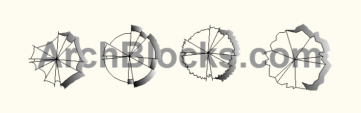 AutoCAD Tree Blocks Plan View
