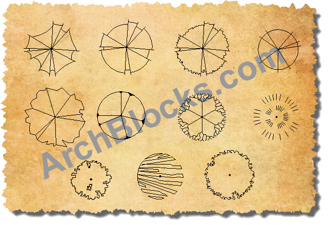 CAD Symbols Trees in Paln View ArchBlocks