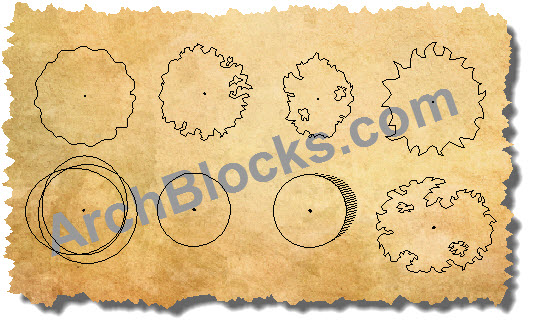 AutoCAD Tree Symbols Plan View 06