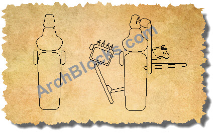 dental chair cad block