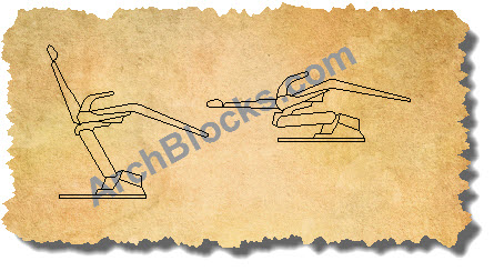 CAD Symbol Dental Exam Chair Side View