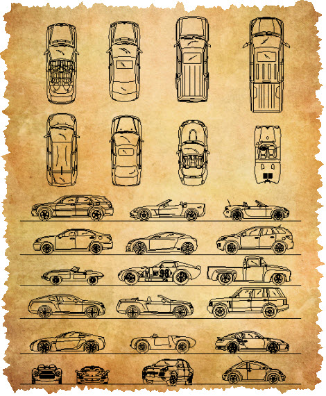 AutoCAD Car Blocks - Auto Cad Car Drawing
