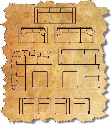 CAD blocks for outdoor sofas and sectionals