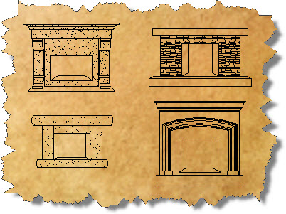 CAD blocks outdoor fireplaces