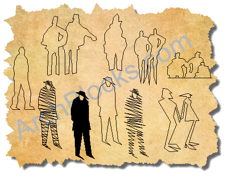 AutoCAD Sketched People Symbols