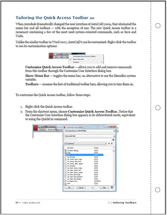 Tailoring AutoCAD 2010 CUI - Chapter 3