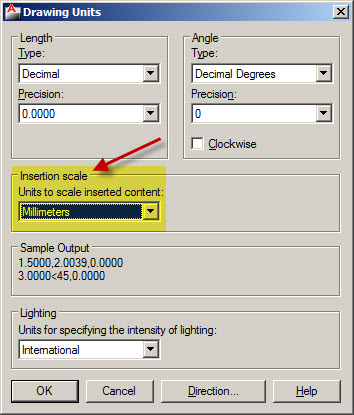 AutoCAD 2011 Drawing units