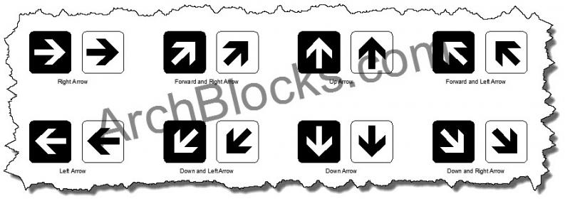 Way Finder Symbols CAD Blocks-5