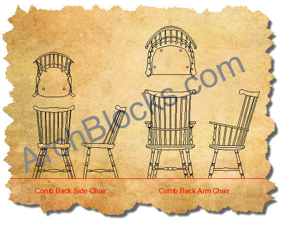 AutoCAD Symbols Windsor Chairs-03